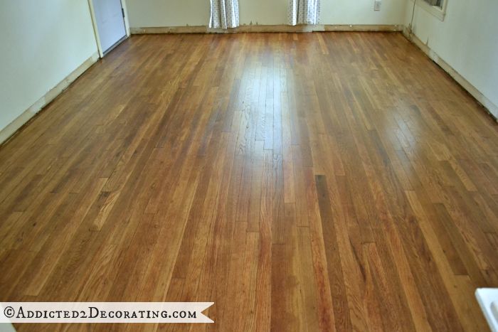 Matt's game room with the original 65-year-old oak floors refinished