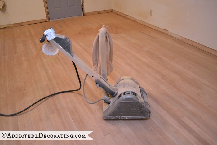 Drum sander used for sanding hardwood floors - the CORRECT sander to use for this project