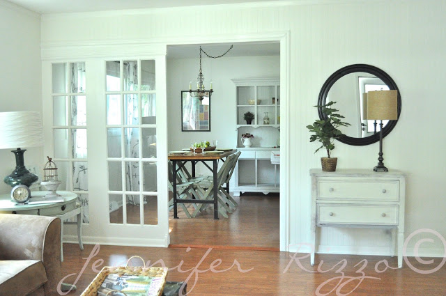 sationary french door used as separator between rooms from Jennifer Rizzo