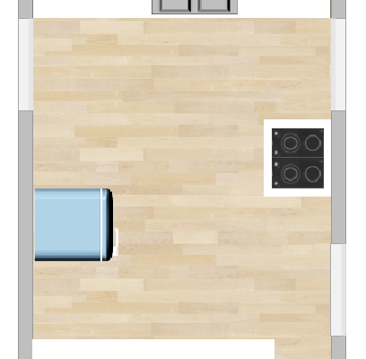 Small kitchen floor plan with bad use of space