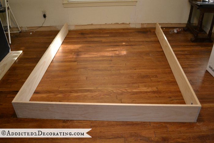 DIY Stained Wood Raised Platform Bed Frame – Part 1