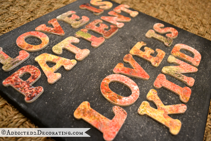 Fall leaves typography artwork