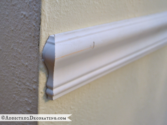 tips for installing beautiful moulding - don't end with a blunt 90 degree cut 3