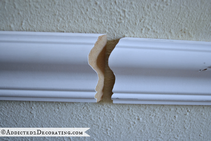 tips for installing beautiful moulding - join lengths together at a 45 degree angle