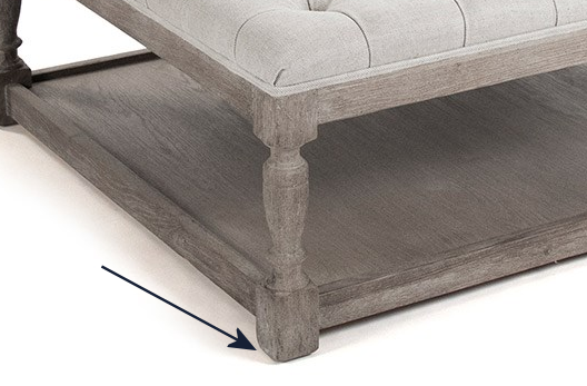 coffee table base for ottoman - 2