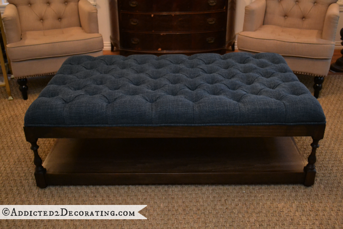 DIY diamond tufted ottoman