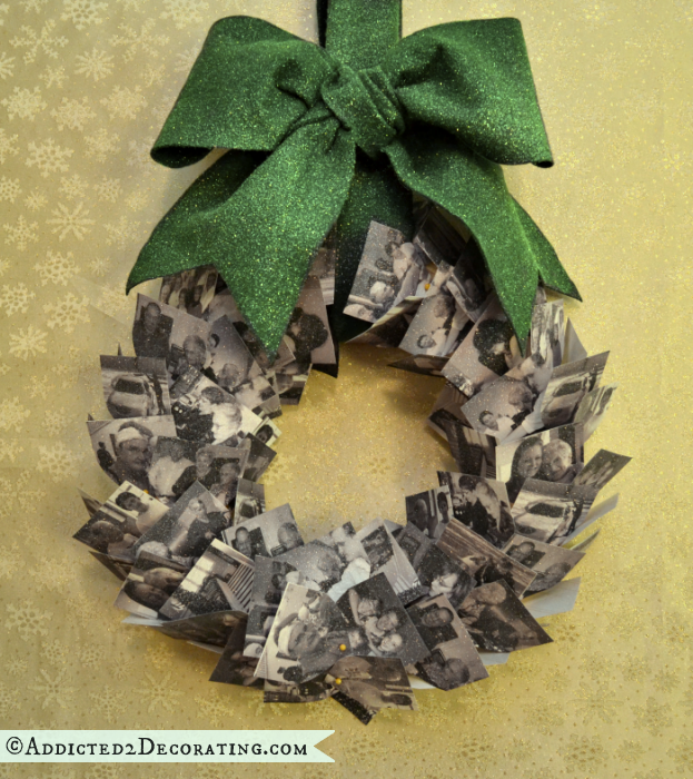 Family memories winter wreath