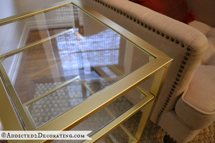 Living Room End Tables - From Black To Gold - Addicted 2 Decorating®