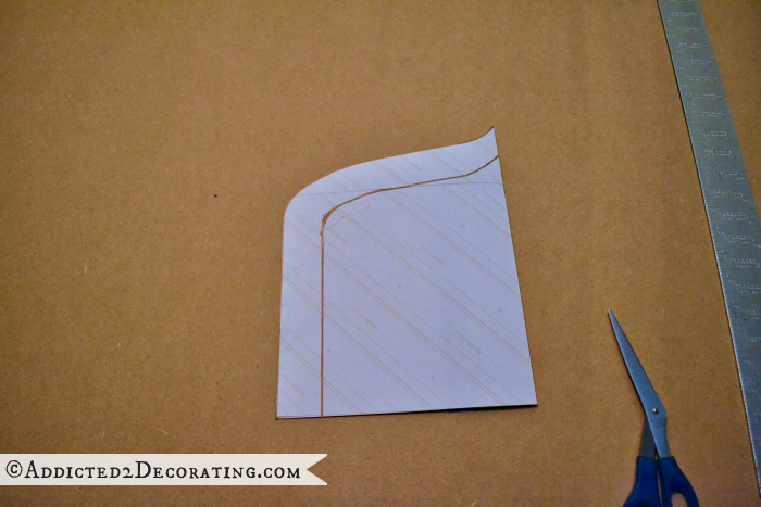 Metallic lotus flower mirror - step 7 - trim down the flower petal pattern and retrace onto MDF