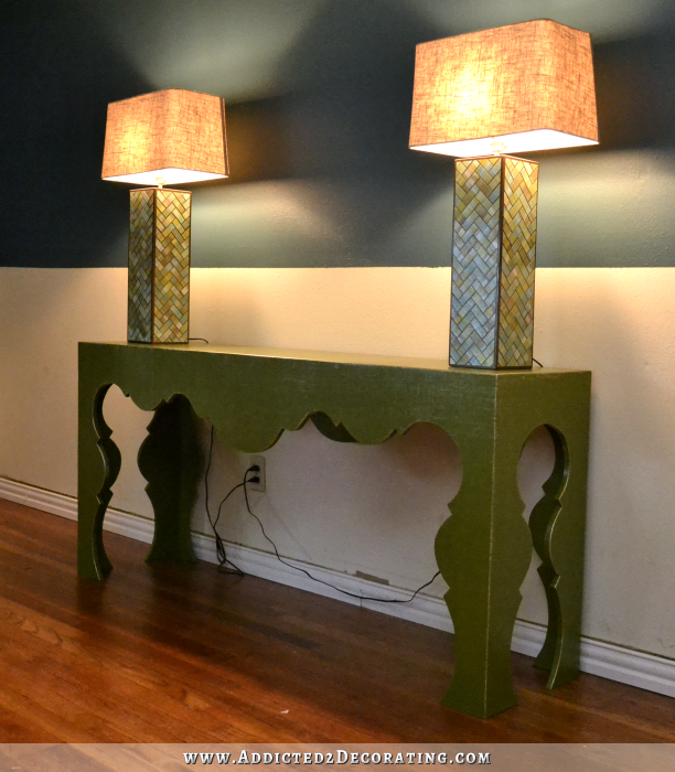 green console table 3