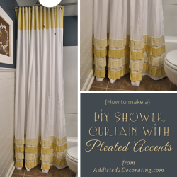 pleated shower curtain - small