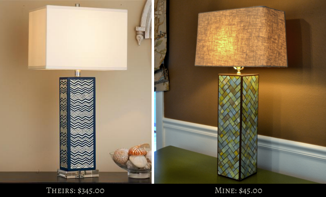 square table lamp with rectangle shade - price comparison