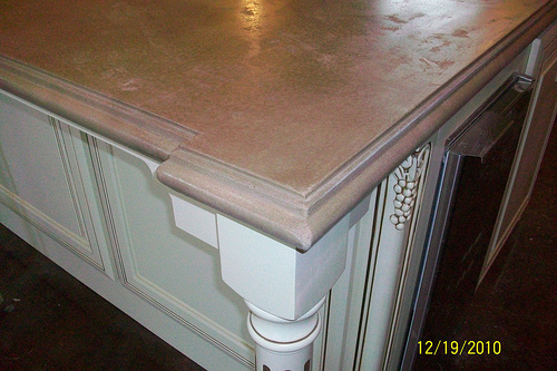 concrete kitchen countertop - diy pour in place countertop using an ogee edge profile