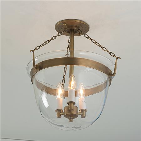 semi-flush ceiling lantern from shades of light