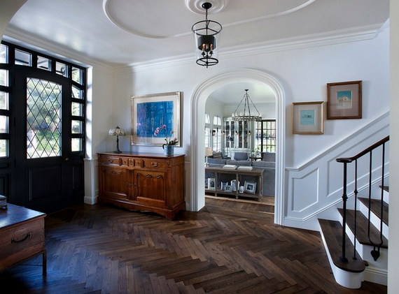 Herringbone wood floor - Candelaria Design Associates via Houzz.com