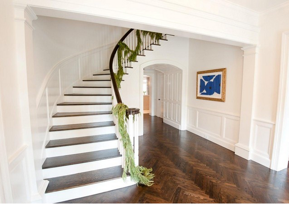 Herringbone hardwood floor - Munger Interiors entryway via Houzz.com