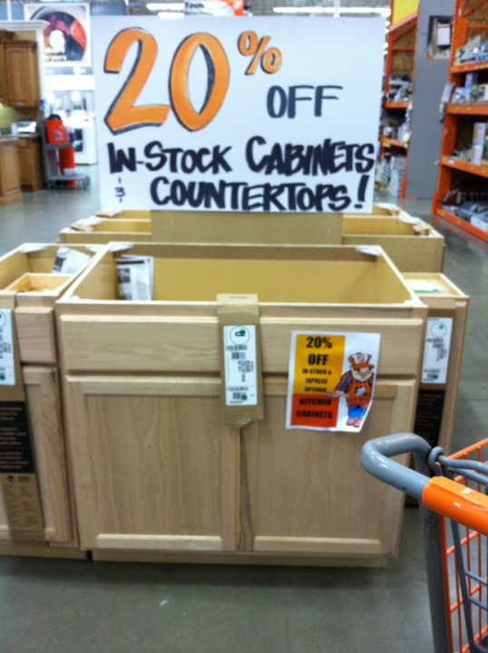 home depot stock cabinets