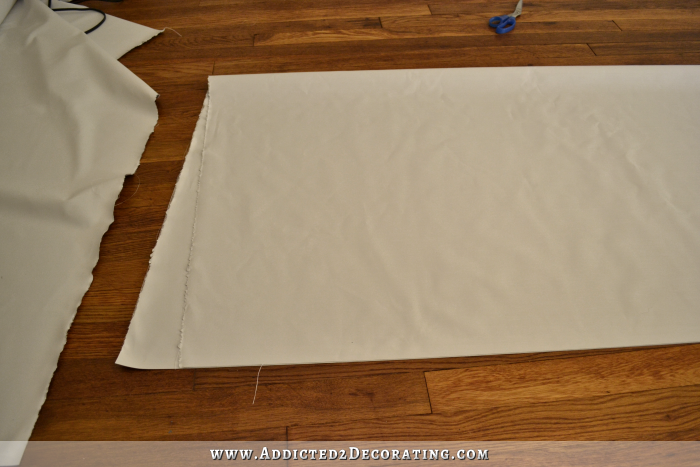 how to square fabric when sewing drapery panels - 4