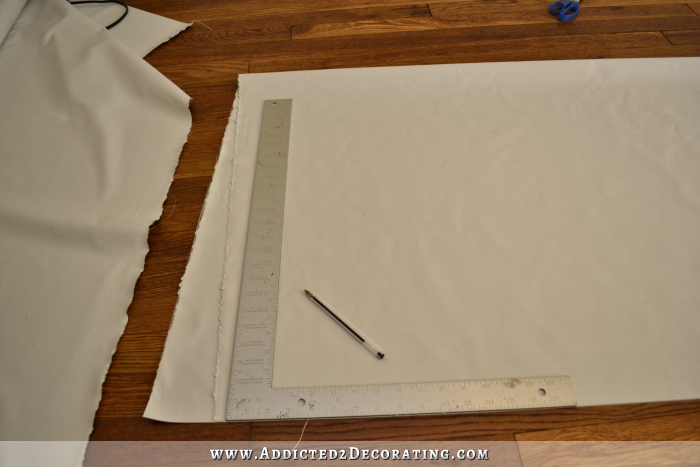 how to square fabric when sewing drapery panels - 6