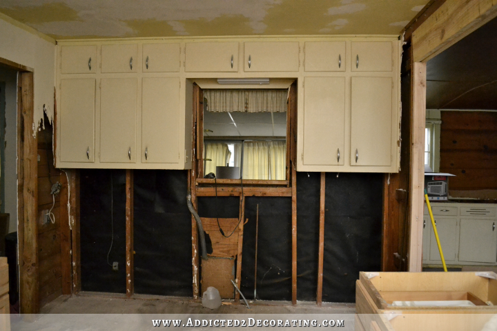 Kitchen Progress — The Biggest Cabinet Removed And A Widened Doorway