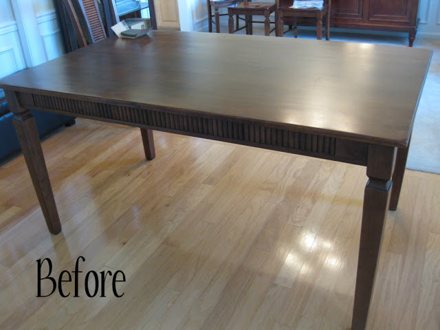 dining table makeover - before - that mommy blog