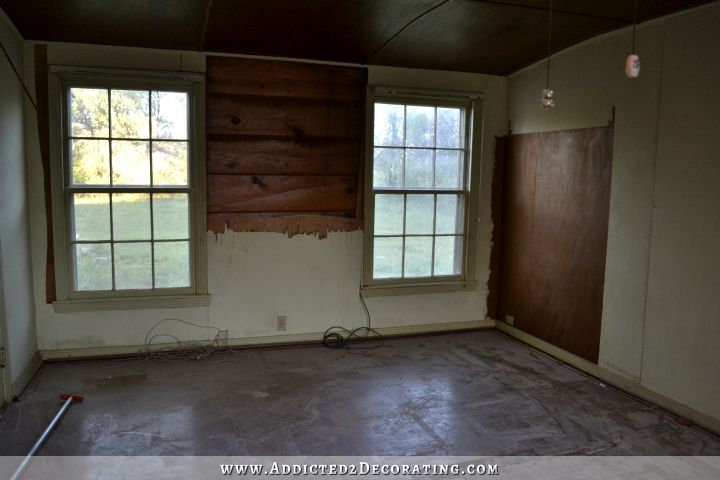 remodeling depression - old cabinets in the breakfast room removed