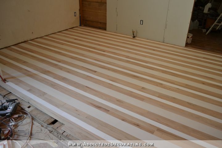 painted striped hardwood floor 1