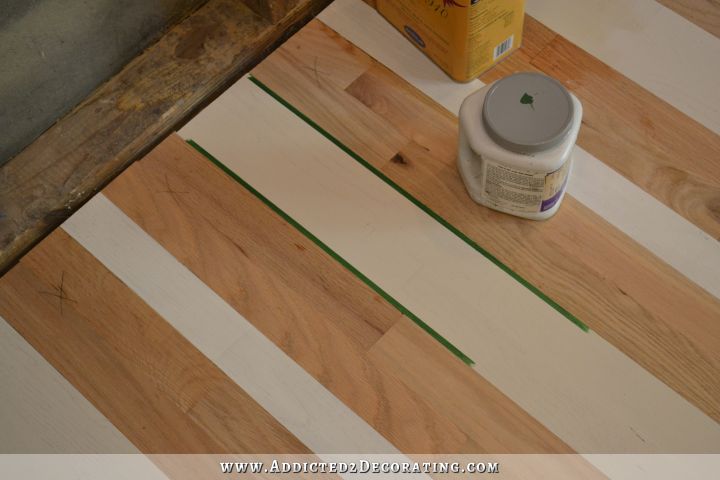 painted striped hardwood floor 3