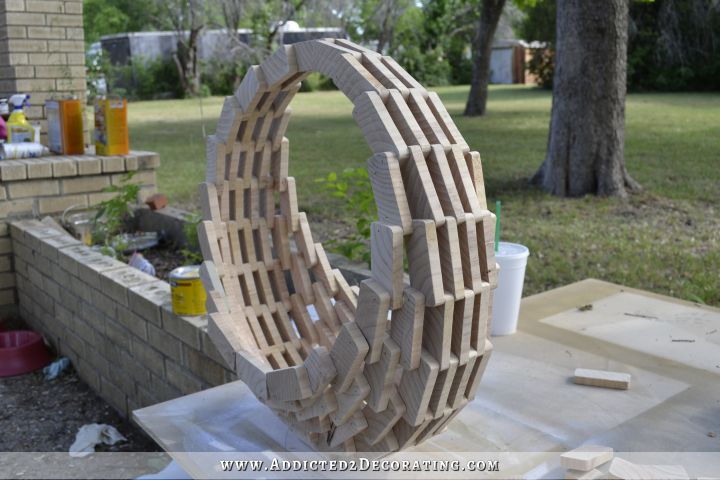 scrap wood hanging flower basket 13