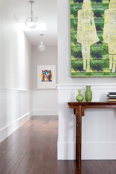 wainscoting option - wide bead board via houzz