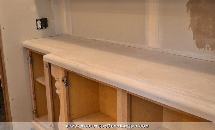 fixing a dent in concrete countertops - 1