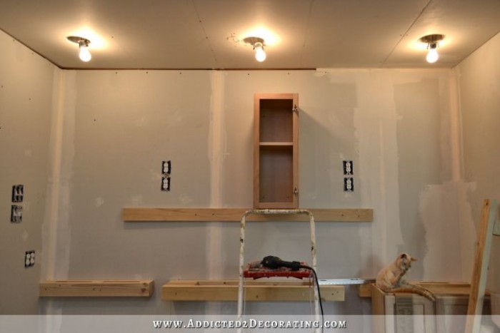 Wall Of Cabinets Installed (Plus, How To Install Upper Cabinets By ...