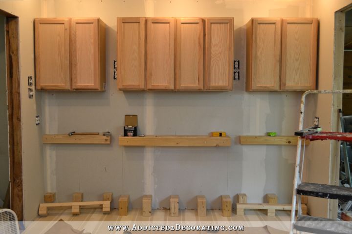installing upper cabinets 4