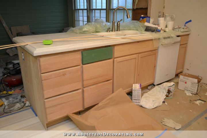 adding trim to kitchen drawers 1