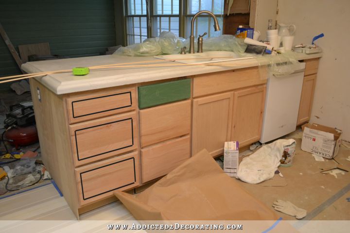 adding trim to kitchen drawers 6