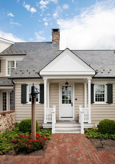 Stone Manor House by Worthington Custom Builder, via Houzz