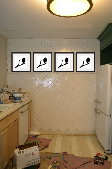 artwork for kitchen - mock up series of four pictures