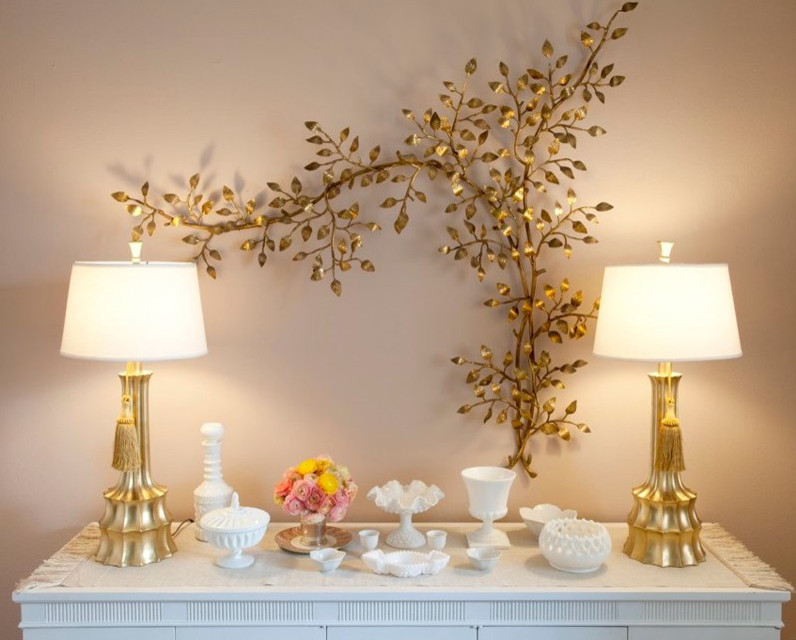 golden-tree-branch-wall-art-vintage-table