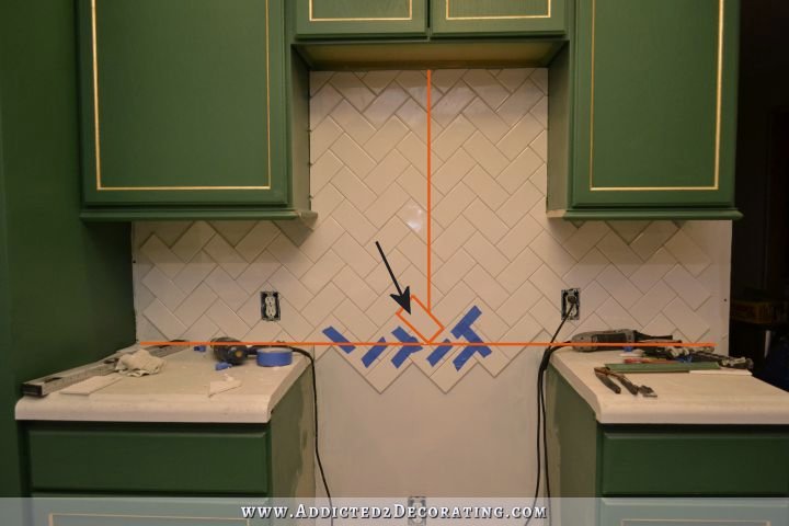 herringbone subway tile backsplash 4