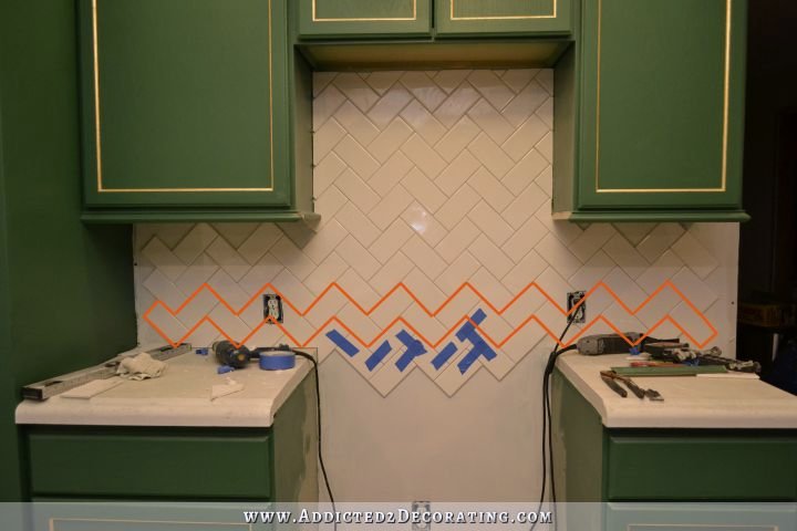 How To Install A Herringbone Subway Tile Backsplash