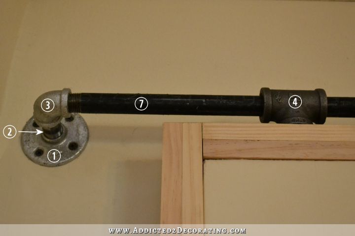 DIY rolling barn door style door hardware