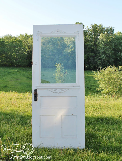Antique exterior door with glass on top, via Knick Of Time Interiors blog