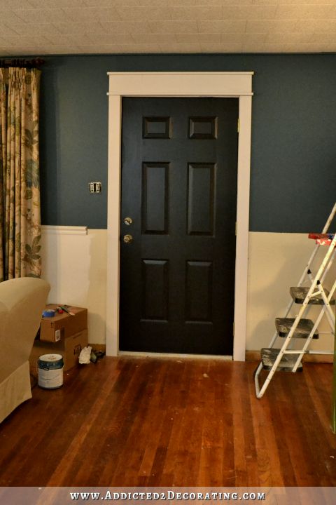 Black front door, interior door