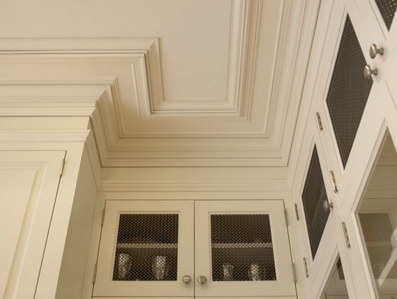 trim ideas - add trim to ceiling to make crown moulding appear much more grand, by Gast Architects, via Houzz