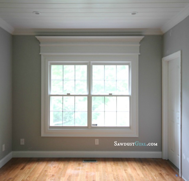 trim ideas - add trim to windows around builder trim to add elegance, via Sawdust Girl - after