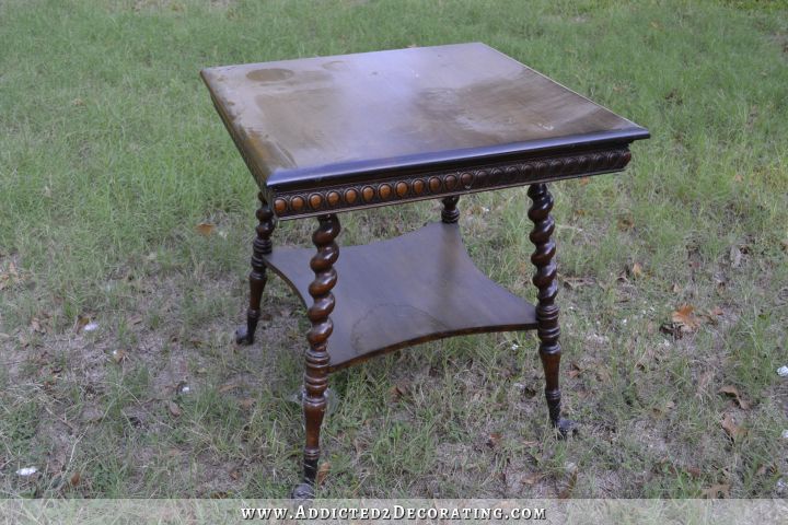 spiral leg table with ball and claw feet - future vanity for bathroom 1
