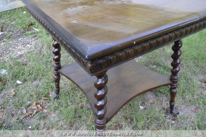 spiral leg table with ball and claw feet - future vanity for bathroom 3