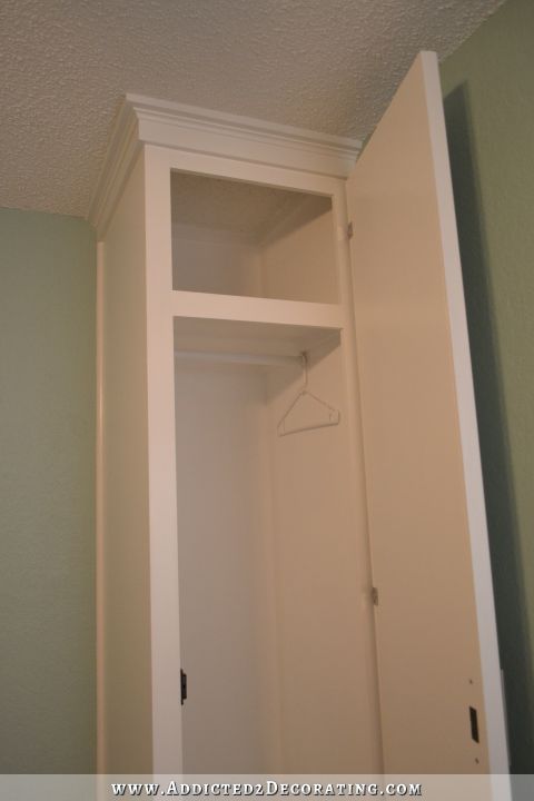 DIY cabinet style built-in bedside closets