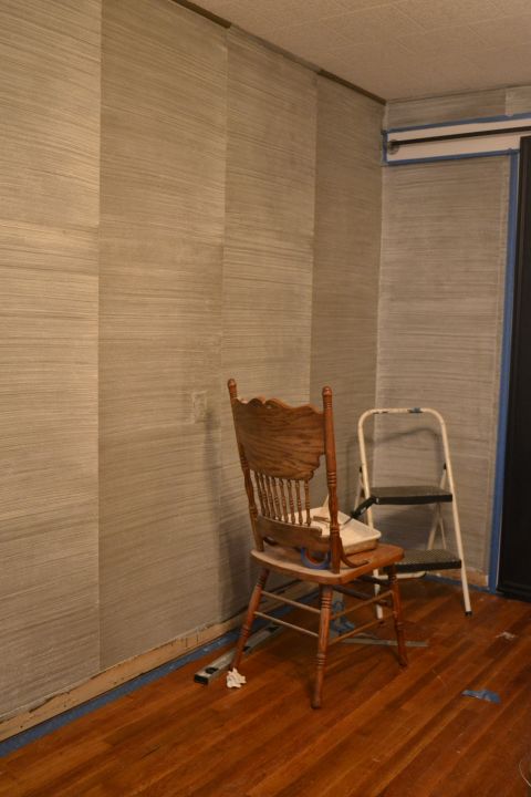 faux grasscloth painted wall treatment - 12 - resized