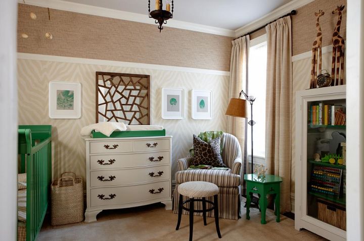Thibault Etosha wallpaper - nursery designed by Sarah Richardson